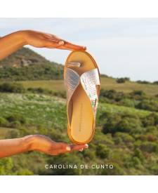 Leather sandal Anika with art 