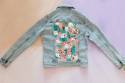 Jeans jacket with art